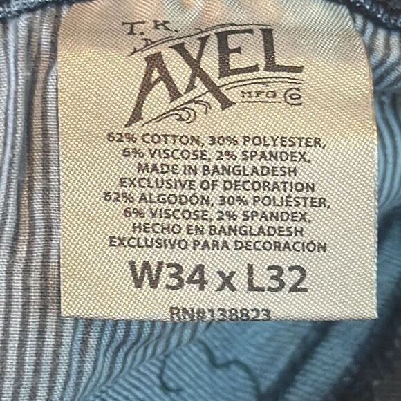 T.K. Axel Slim Boot Stretch Jeans size 34x32 Dark Wash - Picture 9 of 10